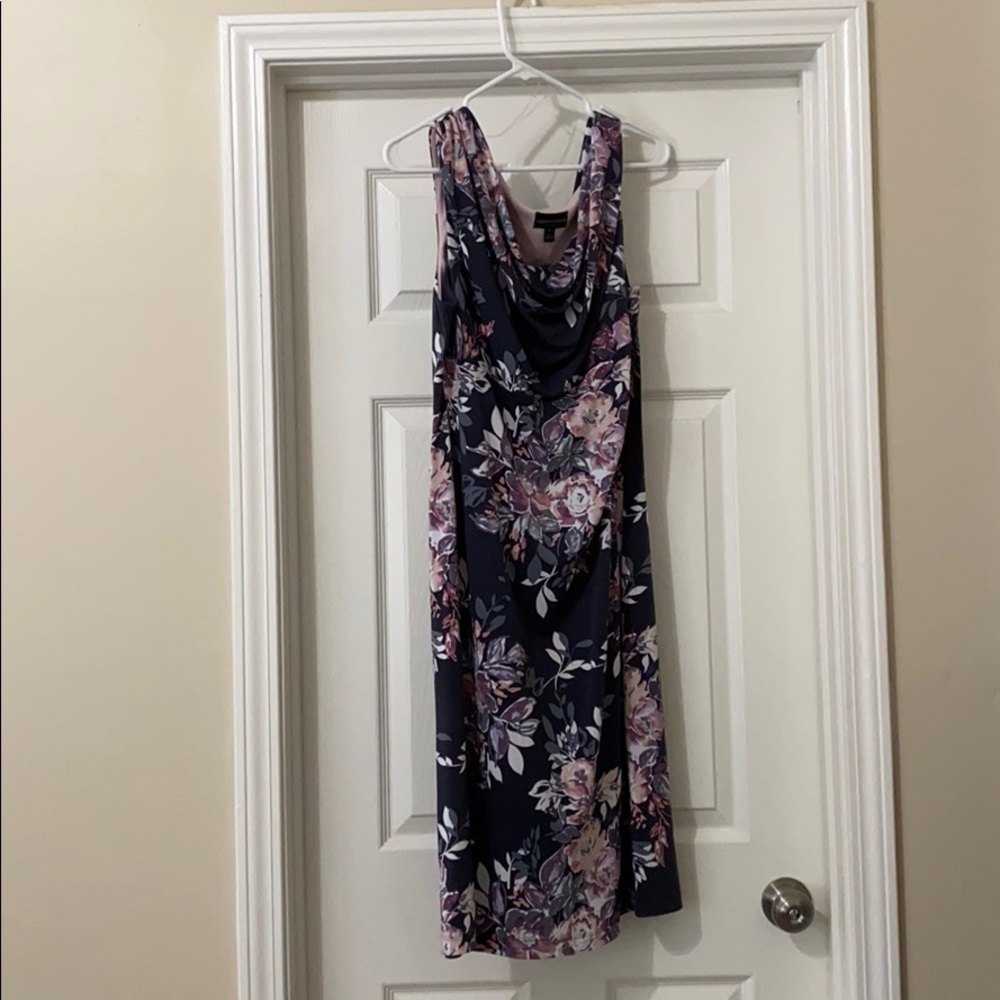 Grey floral dress